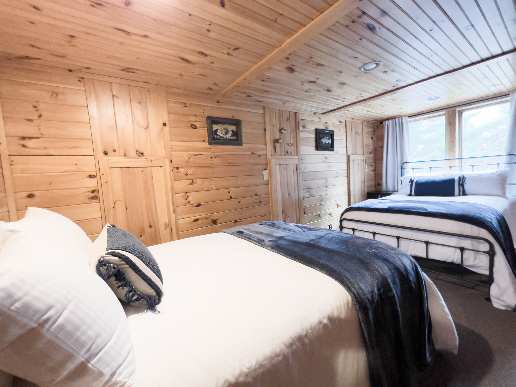 #6 Treehouse Bedroom with Two Full Sized Beds at Sleeping Bear Resort