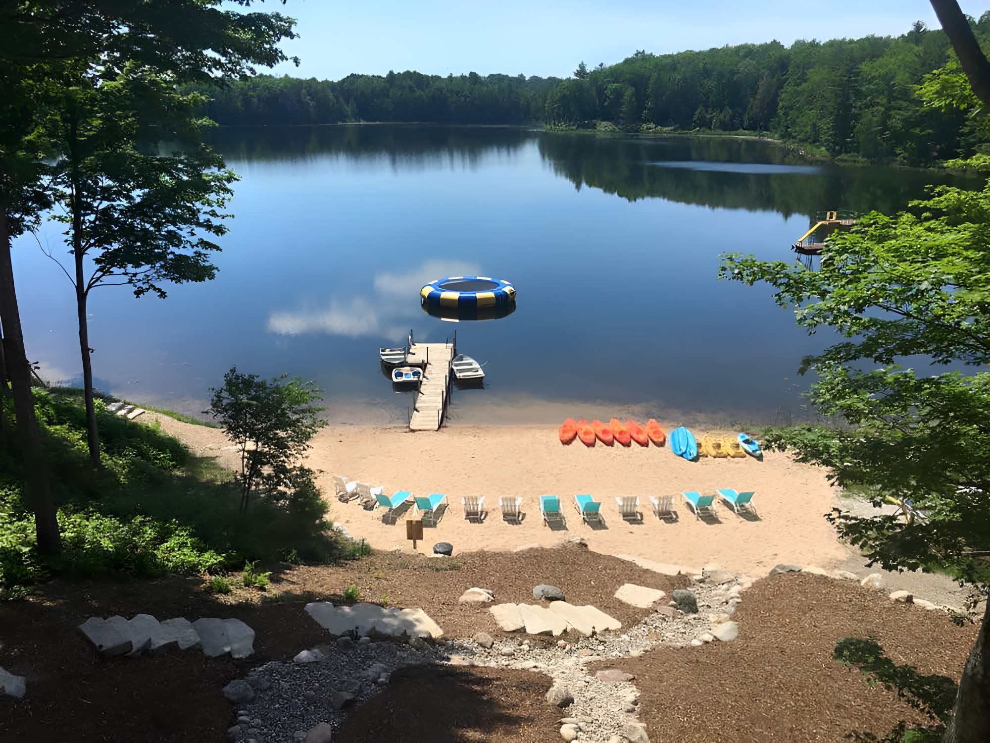 Private Beach, Watersport Toys, and Water Bouncer at Sleeping Bear Resort
